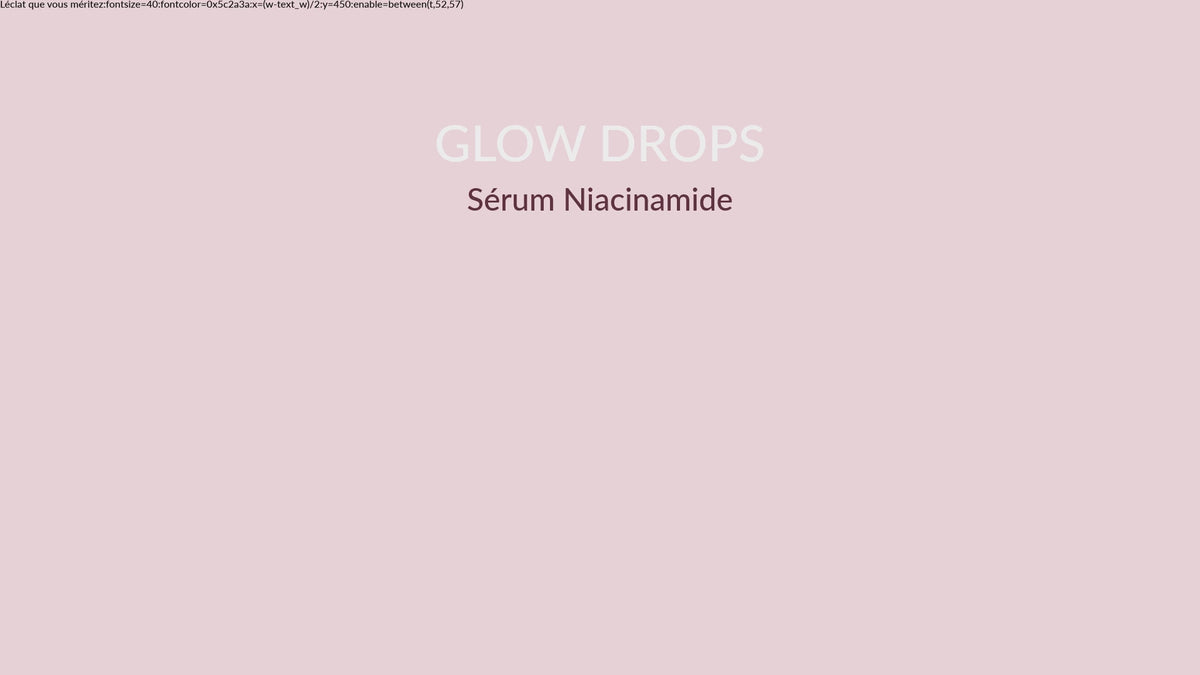 Glow Drops Sérum Niacinamide — Éclat Immédiat & Peau Repulpée