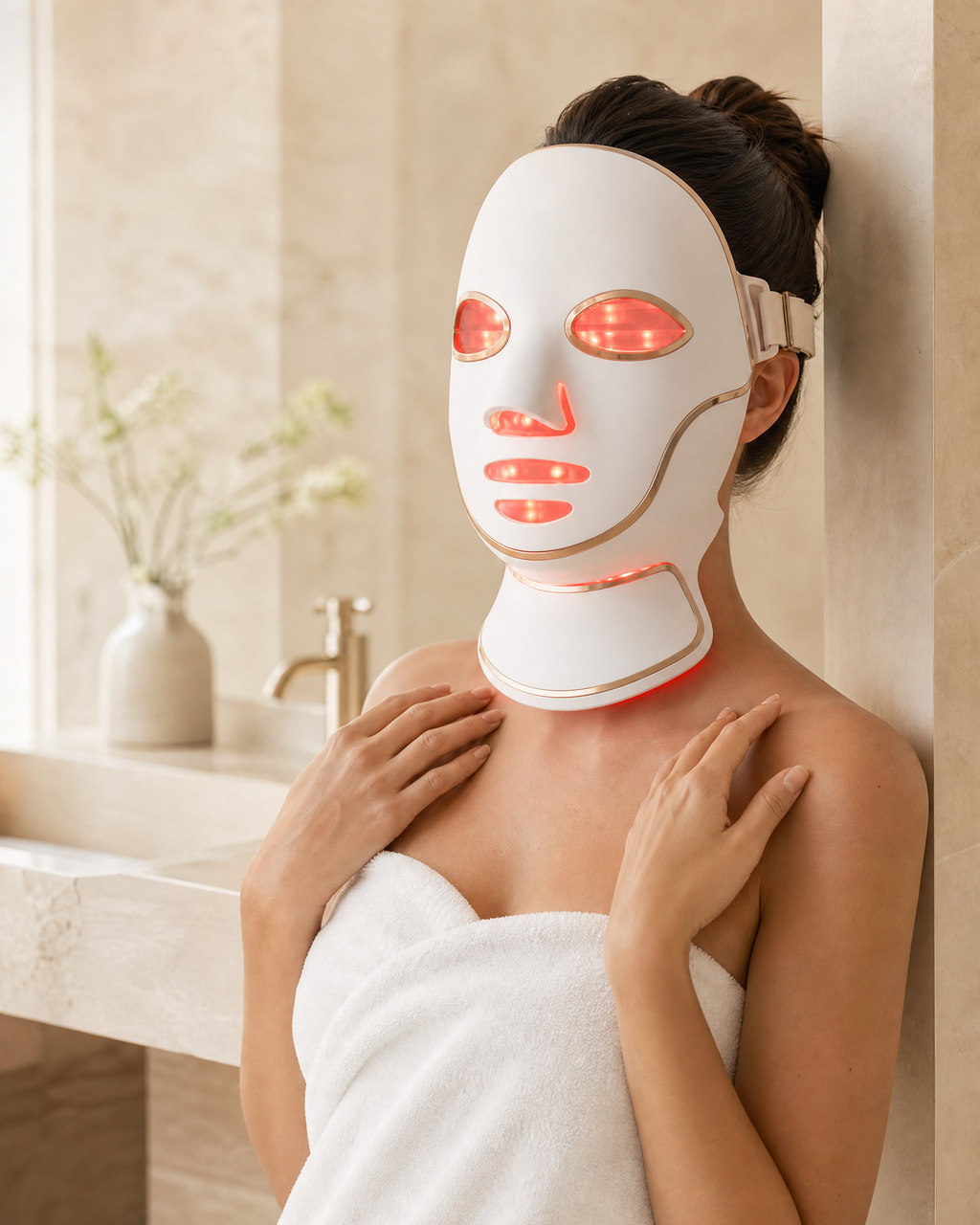 Masque LED photothérapie visage et cou - bestseller tendance 2026