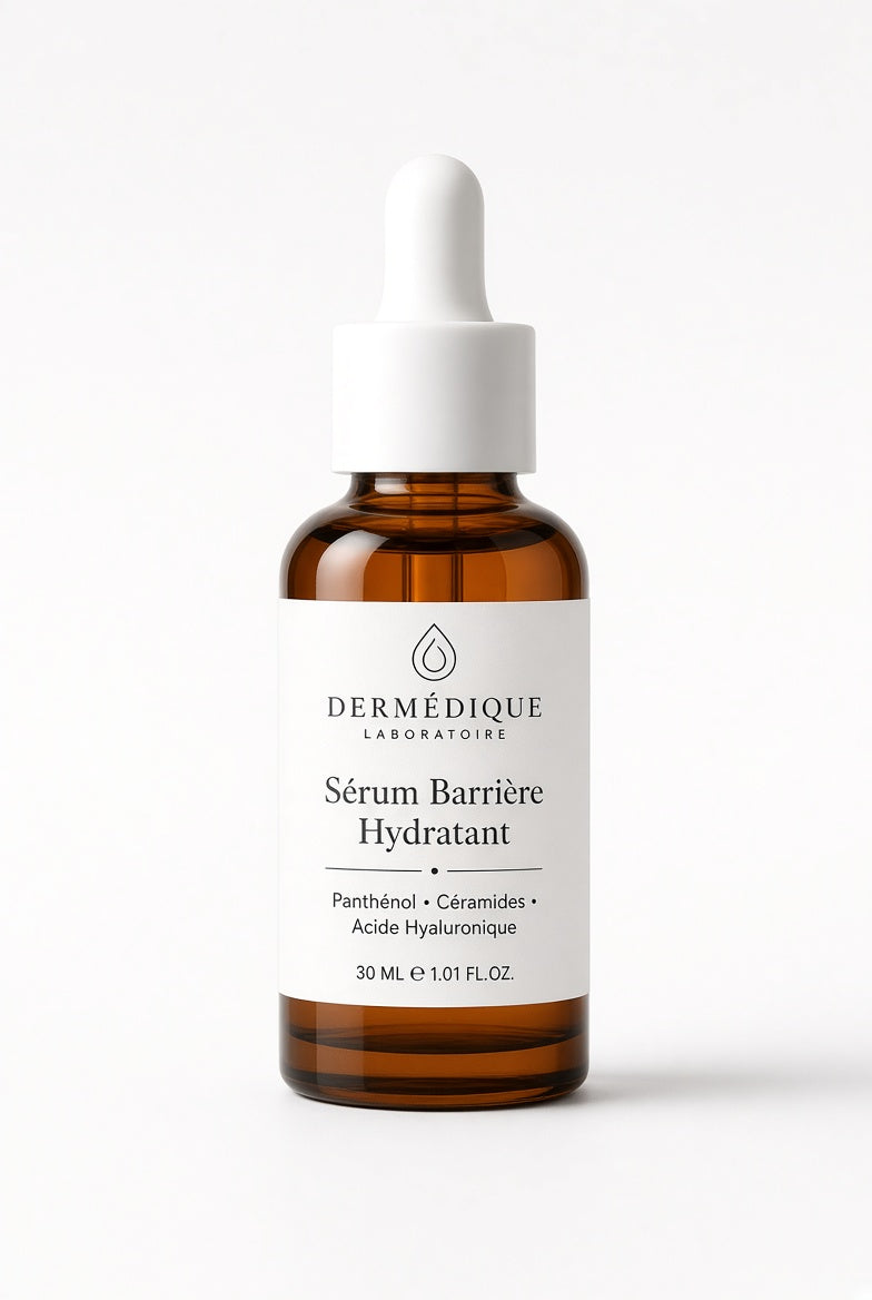 Application du Sérum Barrière Hydratant sur peau nettoyée