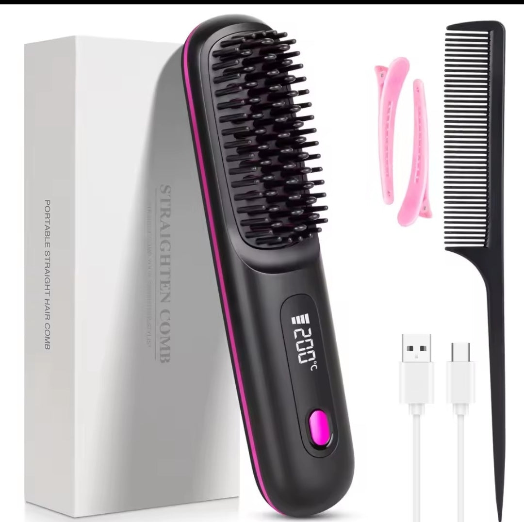 Brosse Lissante Sans Fil – Lissage Rapide & Portable / Cordless Smoothing Brush – Fast, Portable Styling