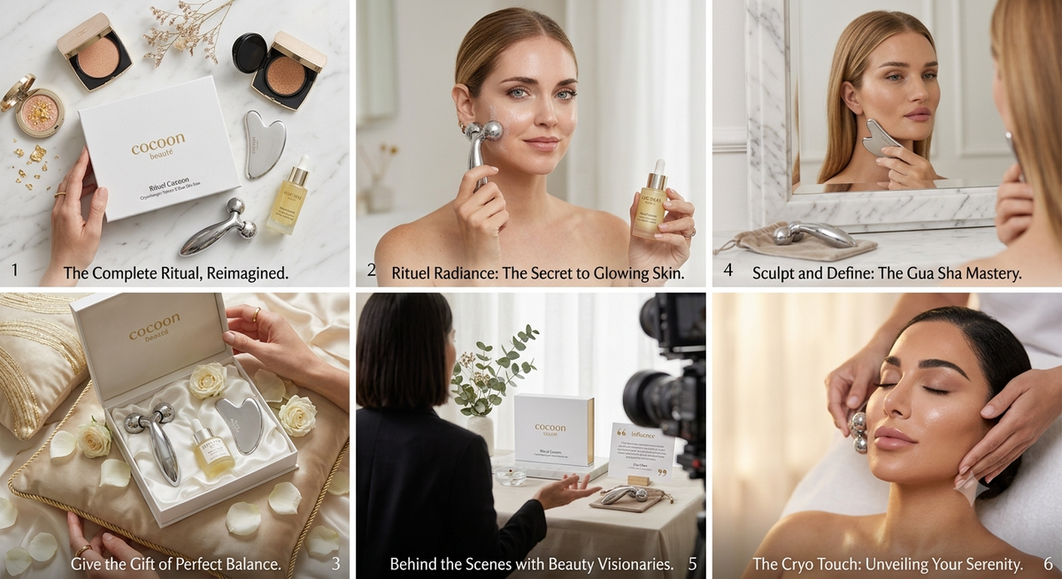 Rituel Cocoon — Set Cryothérapie Visage & Gua Sha Inox